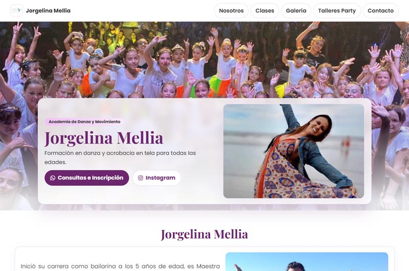 Ejemplo Academia de Danza Jorgelina Mellia