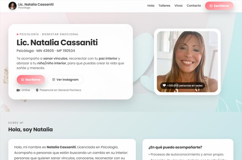 Ejemplo Lic. Natalia Cassaniti