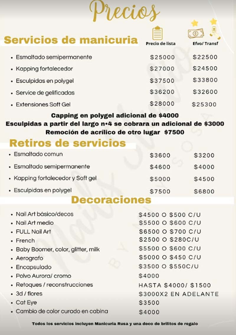 Lista de precios